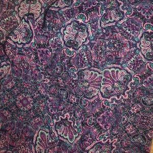 Lularoe Monroe - purple paisley w fringe -retired